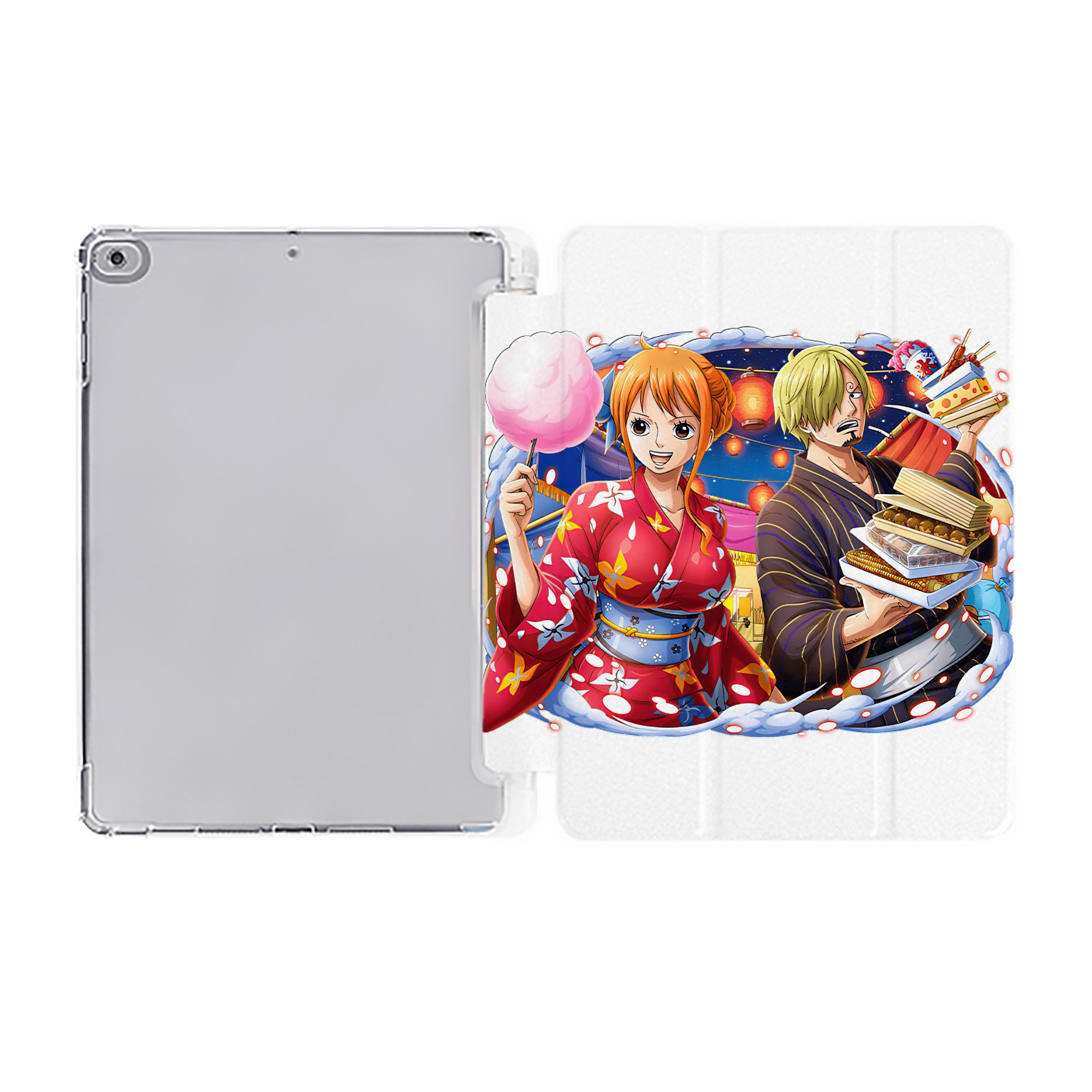 （画像用） ワンピース サンジ ONE PIECE Sanji IPad ケース ペン収納付き 三つ折りスタンド PUレザー×シリコン 対応機種9.5/10.5/10.9インチ